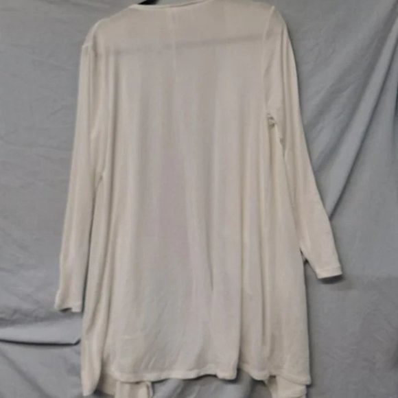 West Loop Top Cardigan Womens, One Size fits Most, White Open Front, NWT - Picture 2 of 4